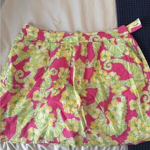 Lilly Pulitzer Pink and Yellow Floral Skirt